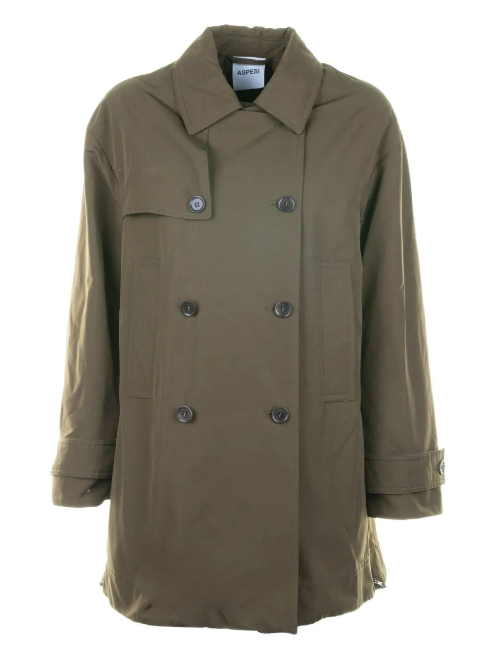 ASPESI double-breasted trench | Green | Image 1