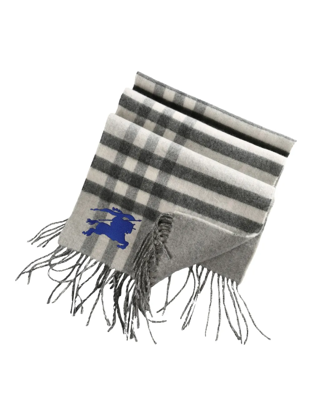 Burberry check-pattern fringed scarf | Men | Image 2