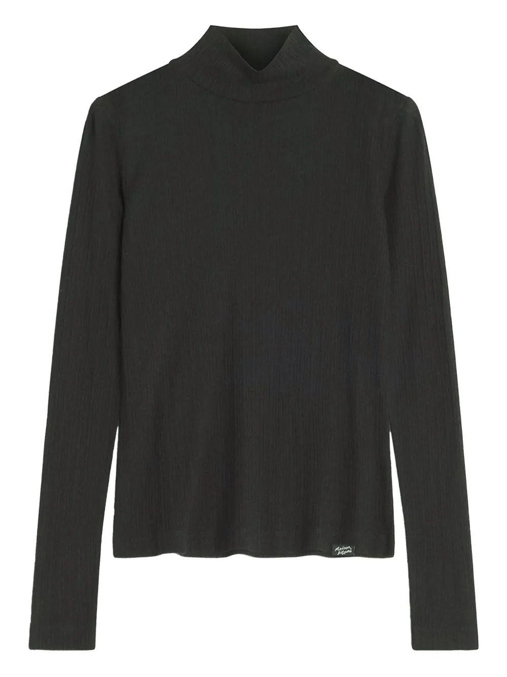 Maison+Kitsune+haut+à+col+roule+-+Noir