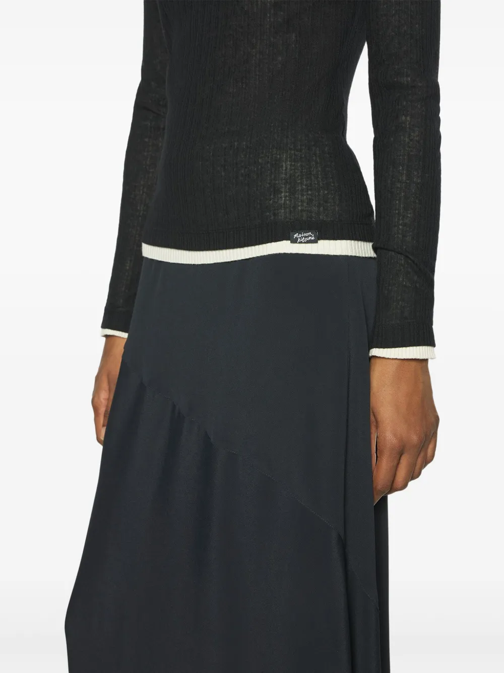 Maison Kitsuné Top met col Zwart