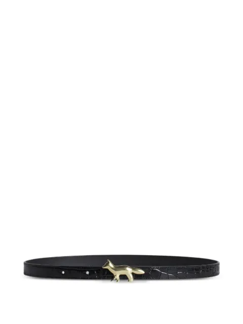 Maison Kitsuné Profile Fox croc-embossed leather belt