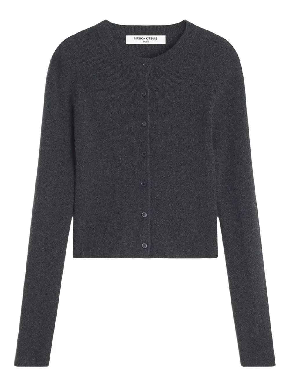 Maison Kitsuné Long-sleeves Buttoned Cardigan In Gray