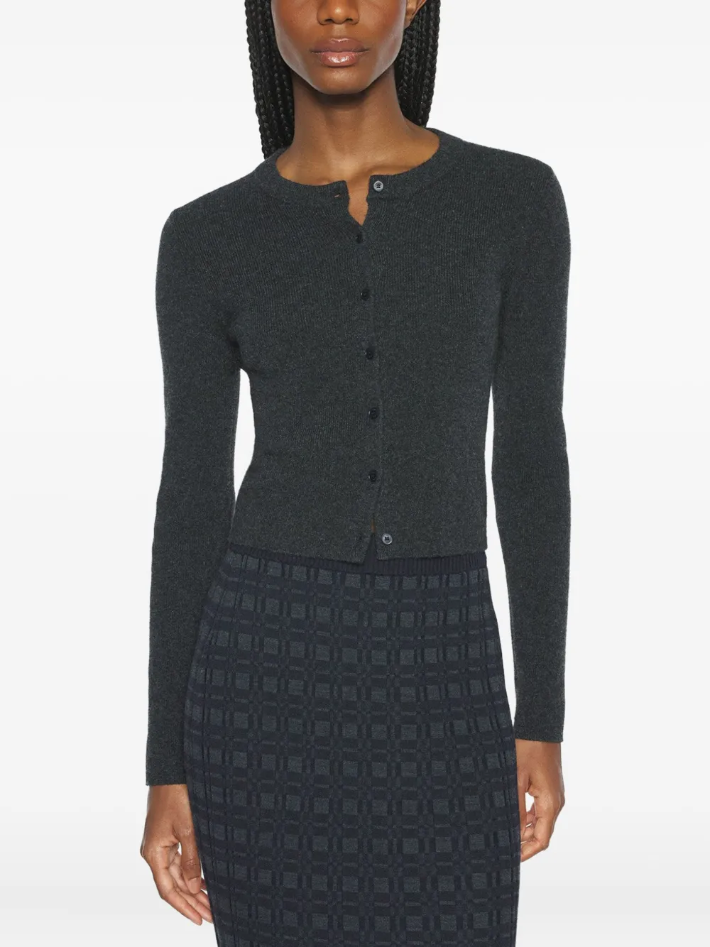 Maison Kitsuné Long-sleeves Buttoned Cardigan In Gray