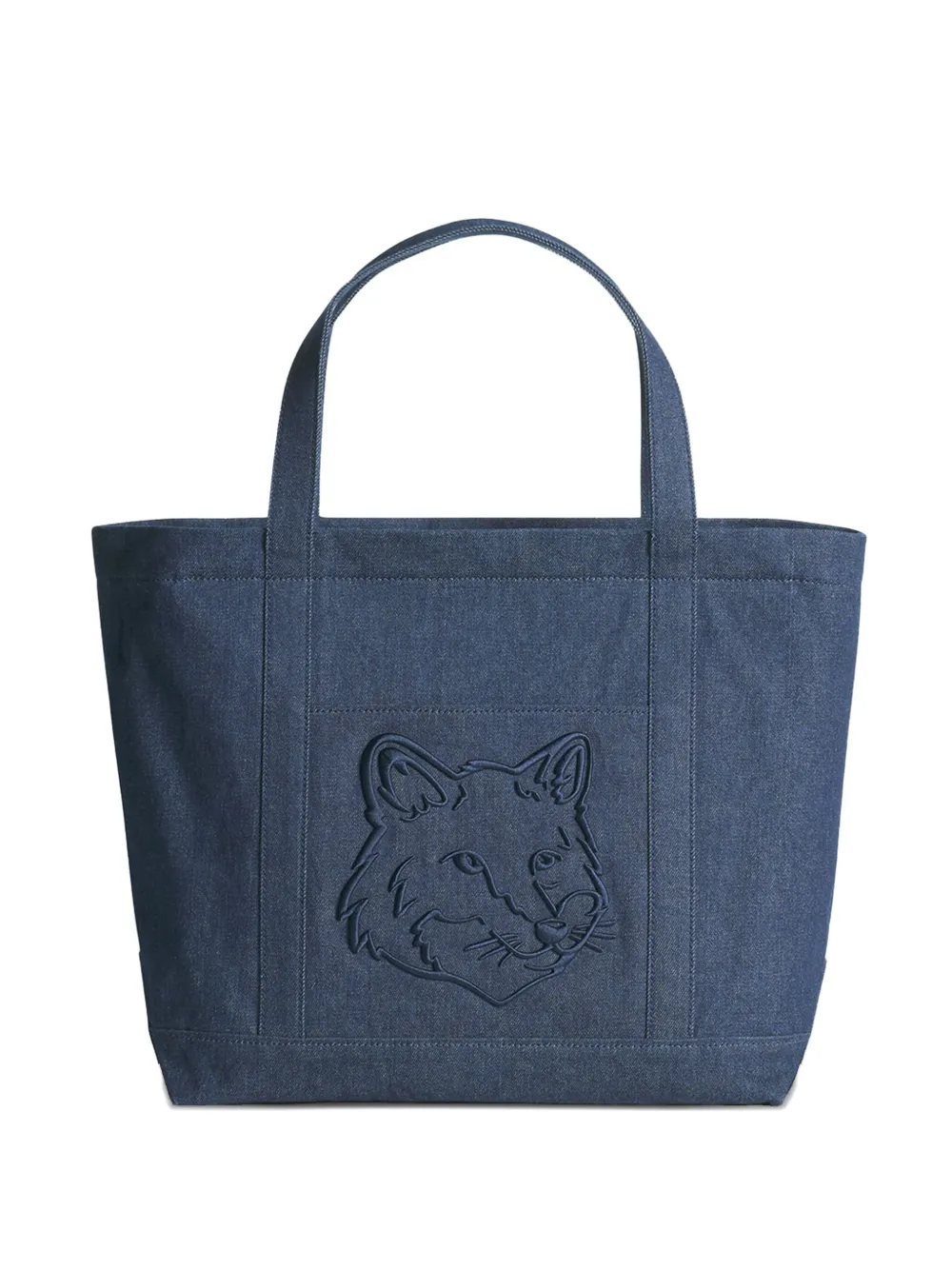 Maison Kitsuné large Fox Head tote bag | azul | Image 1