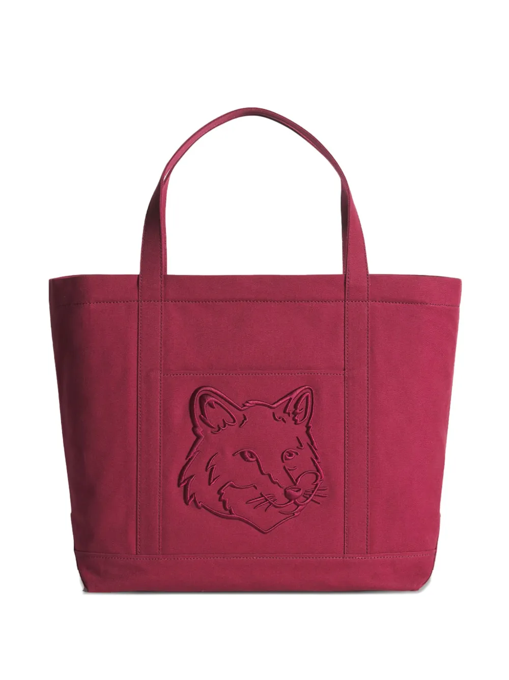 Maison Kitsuné large Fox Head tote bag | rojo | Image 1