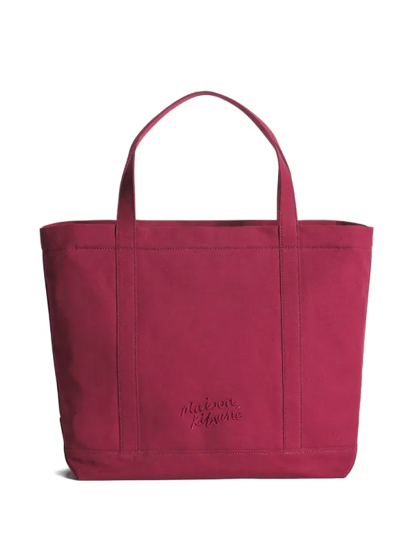 Maison Kitsuné Large Fox Head Tote Bag | Red | FARFETCH