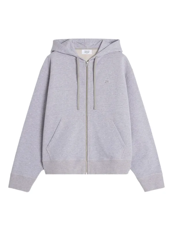 Maison Kitsuné Baby Fox zip-up Hoodie | Grey | FARFETCH