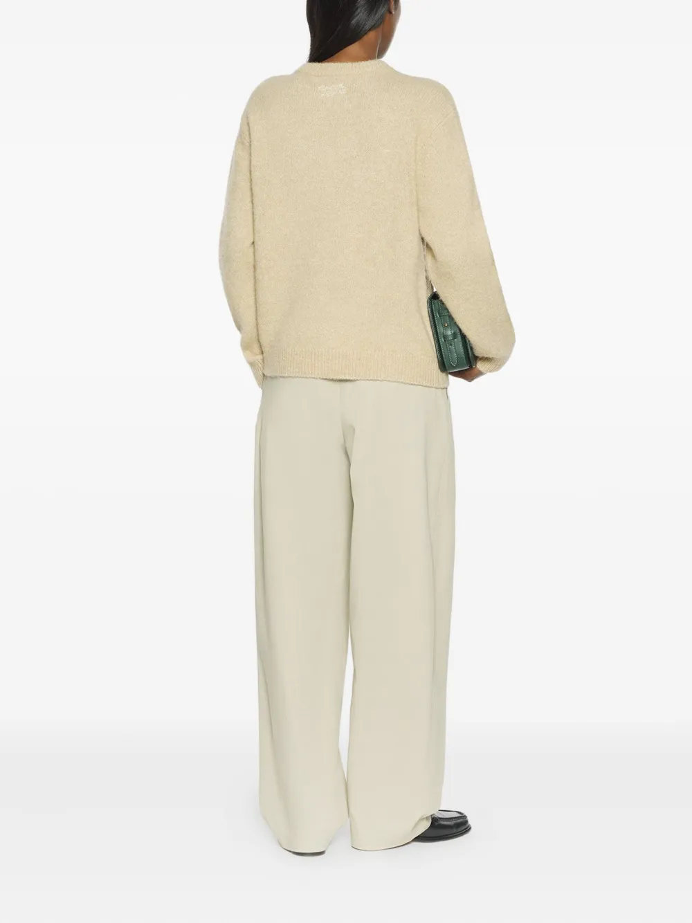 Maison Kitsuné Crew-neck Sweater In Neutral