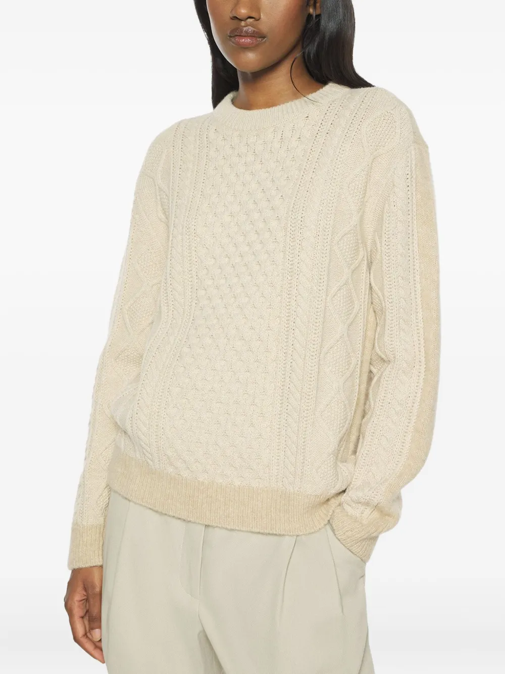 Maison Kitsuné Crew-neck Sweater In Neutral