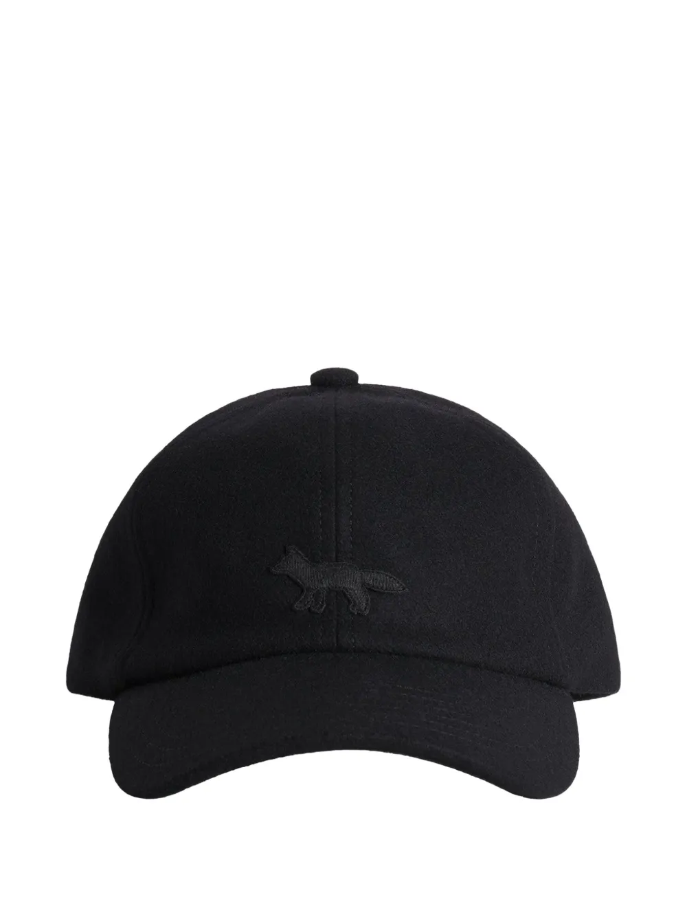 Maison Kitsuné Fox-print Baseball Hat In Black