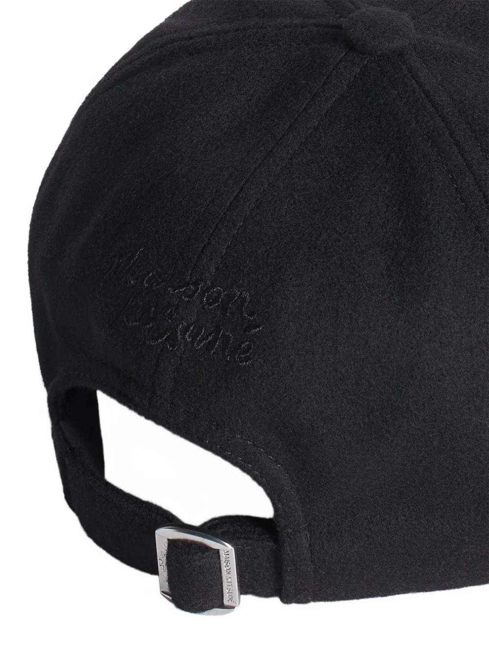 Maison Kitsuné Honkbalpet met vossenprint Zwart