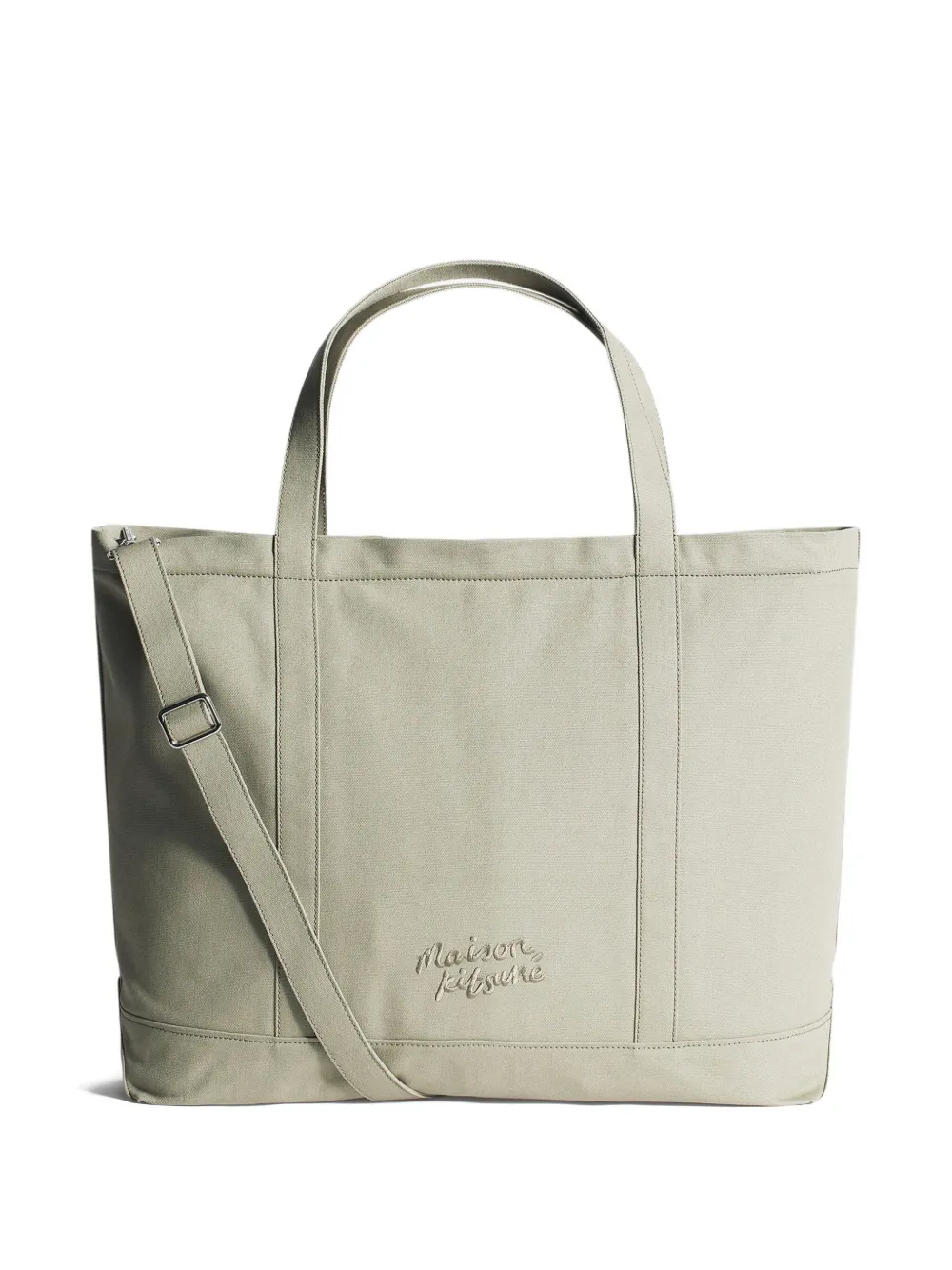 Maison Kitsuné Fox Head Xl Tote Bag In Neutral