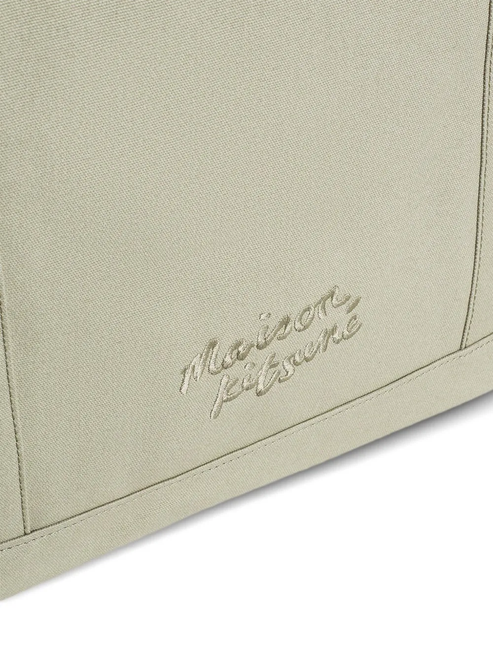 Maison Kitsuné Fox Head XL shopper Beige