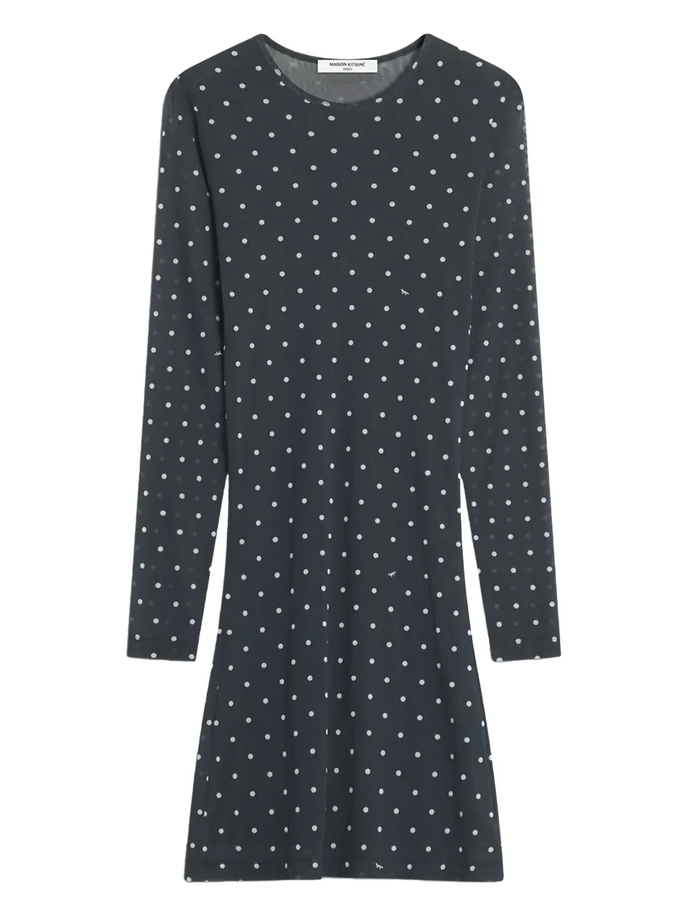 Maison Kitsuné ロングスリーブ ミニドレス - ブラック