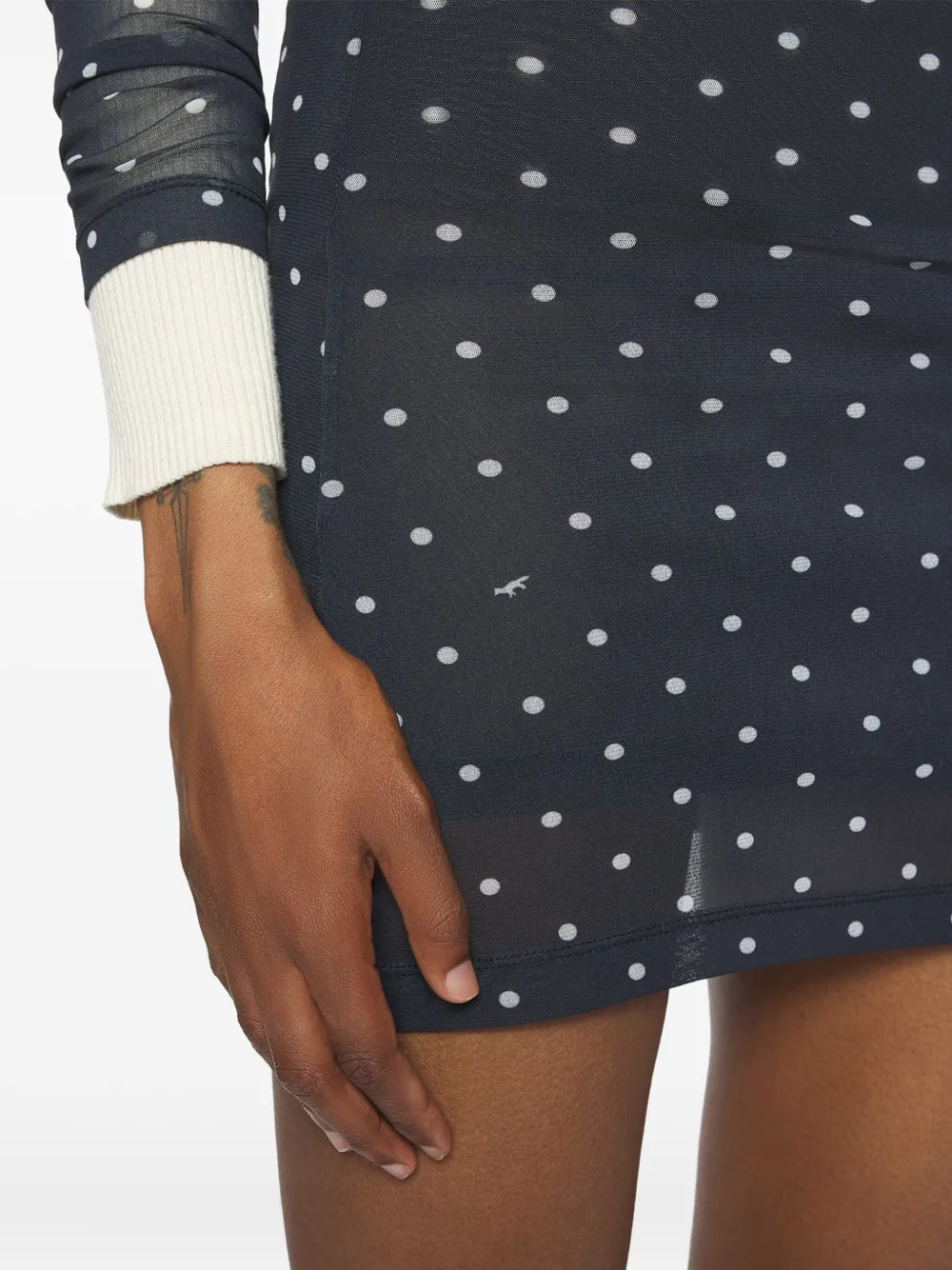 Maison Kitsuné Mini-jurk met lange mouwen Zwart