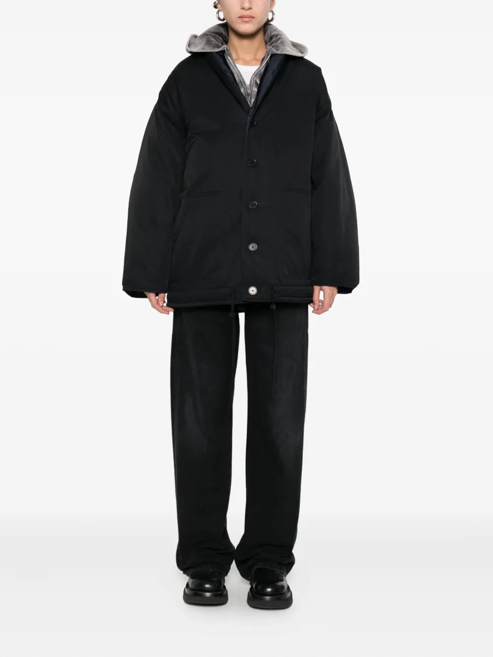 Closed reversible button pocket jacket | Oversized Jackets | Image 2