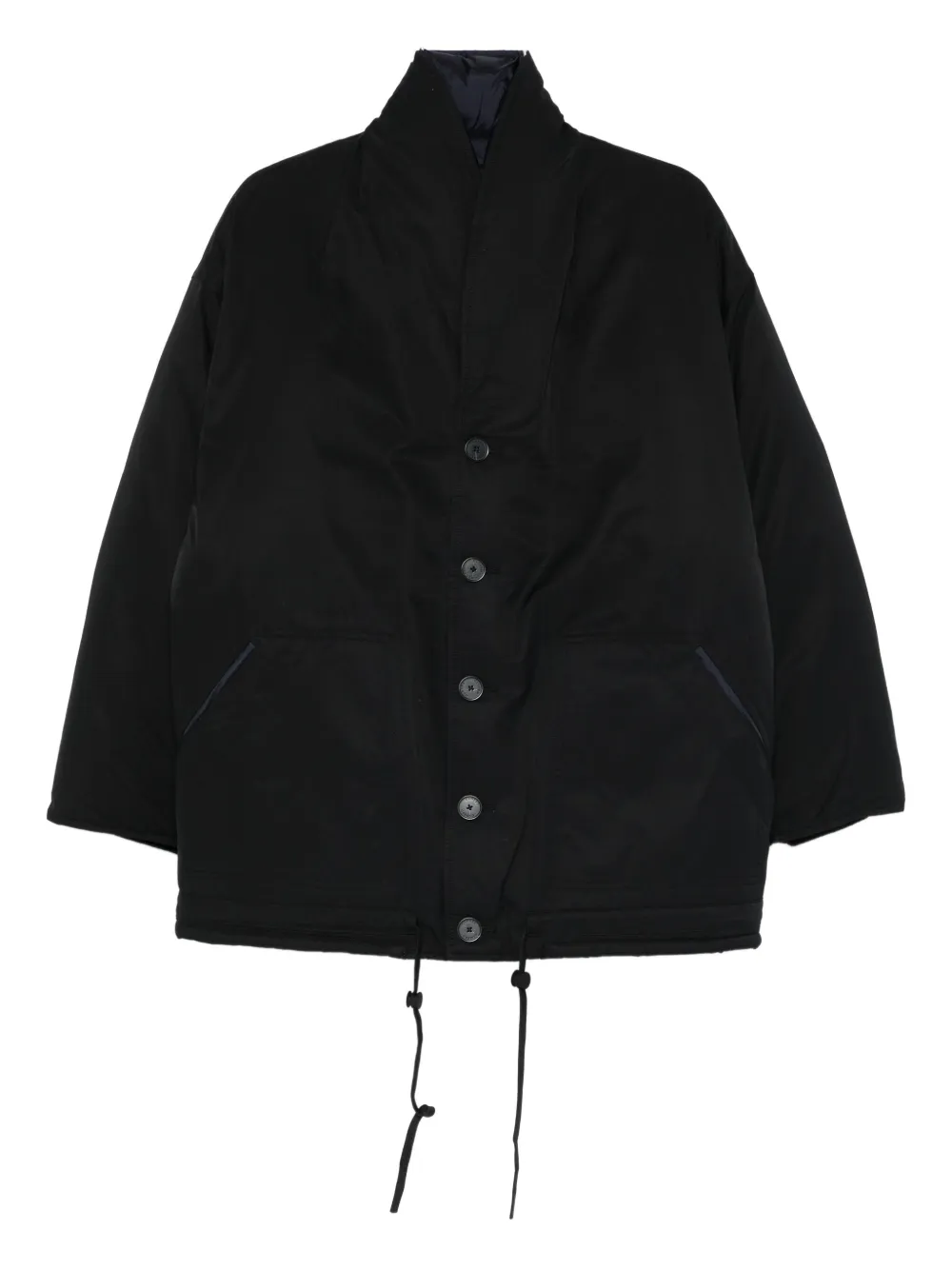 Closed reversible button pocket jacket | Black | Image 1