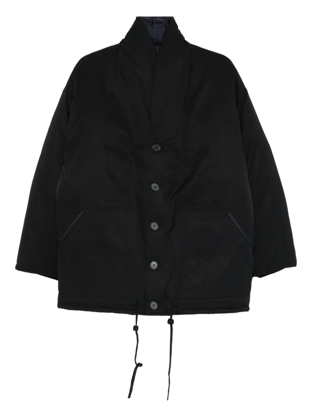 Closed reversible button pocket jacket | Black | Image 1