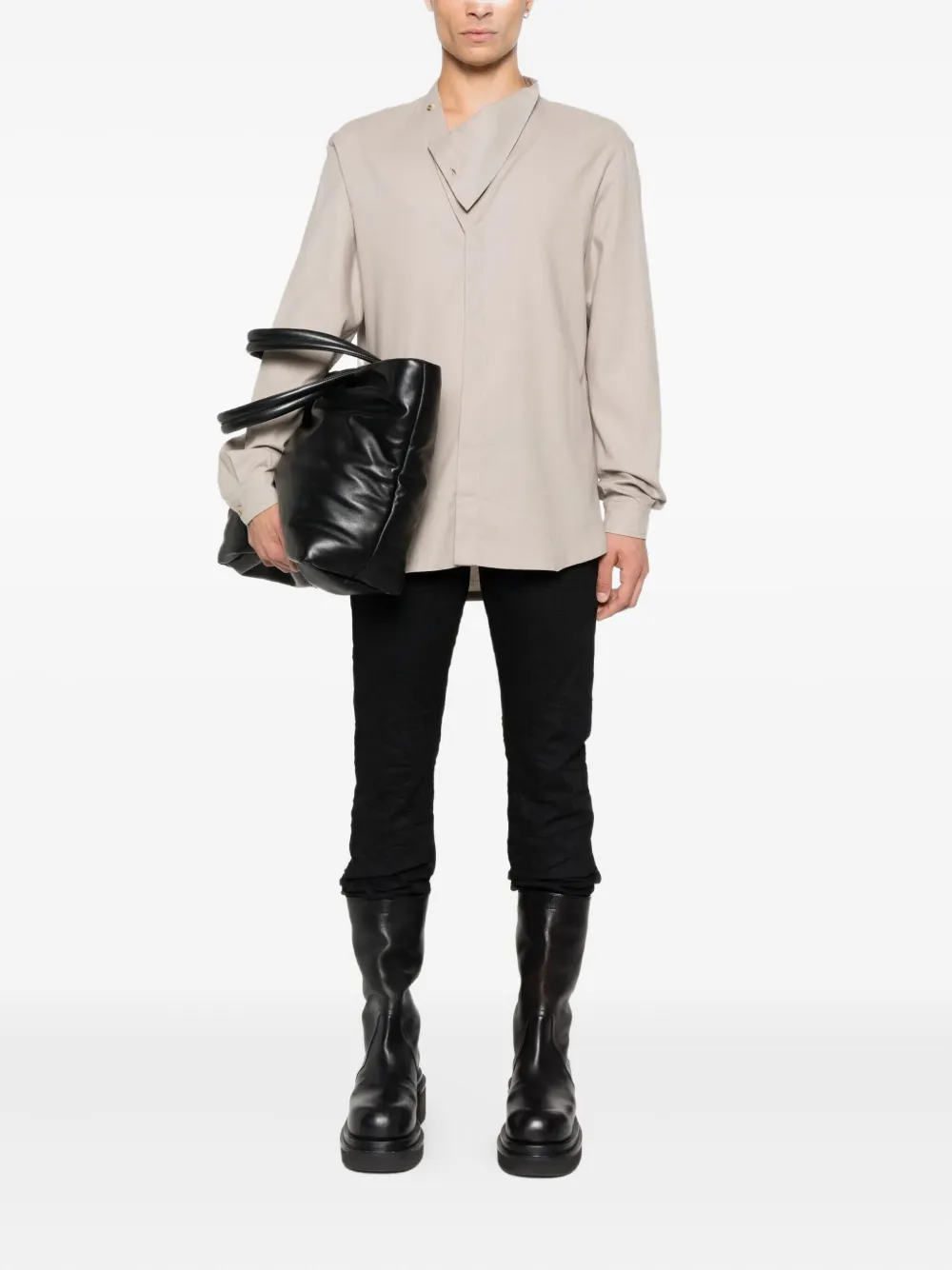 Rick Owens draped buttoned shirt | Image 2