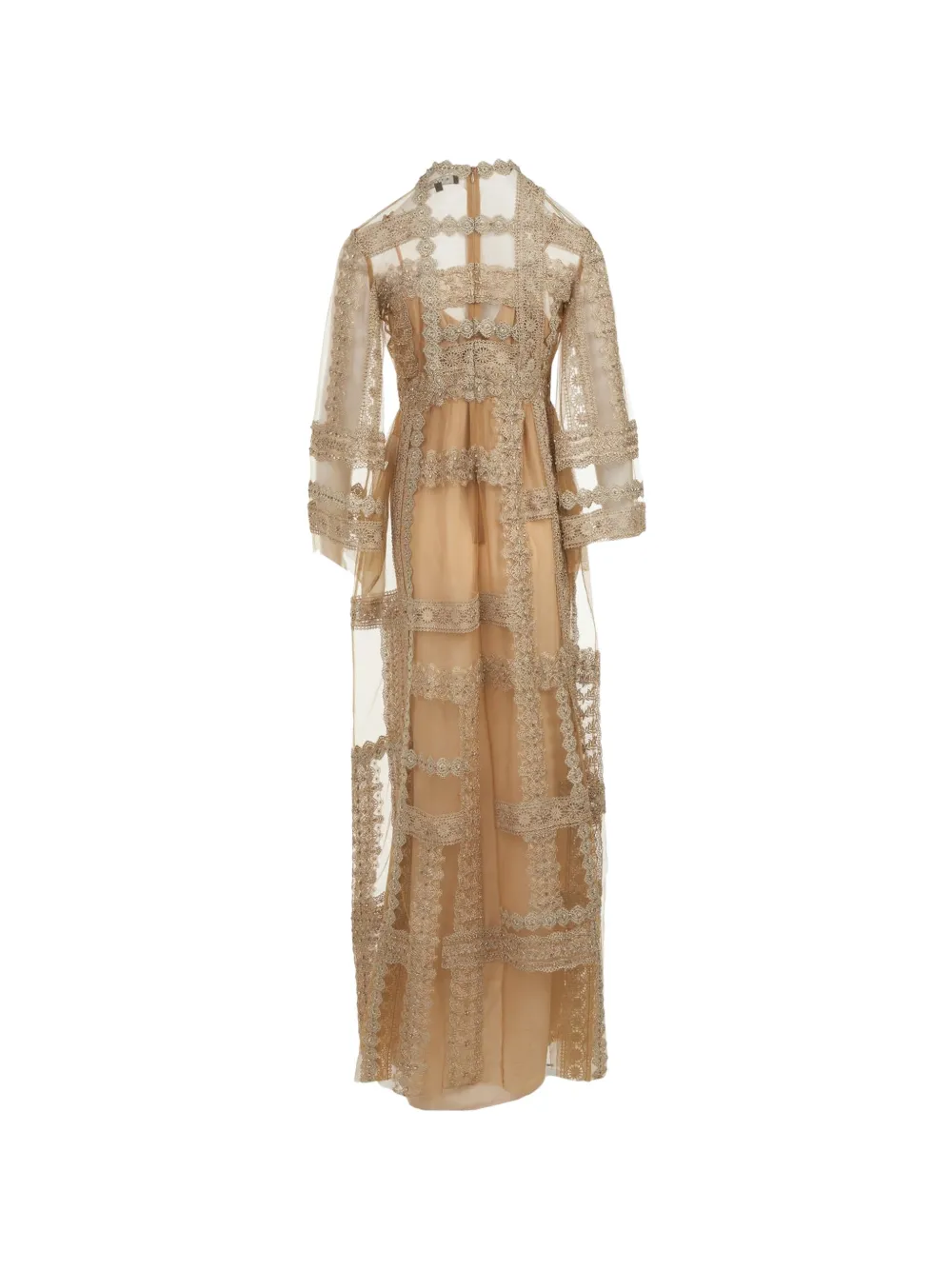  Biyan Lace Embroidered Dress - Neutrals 