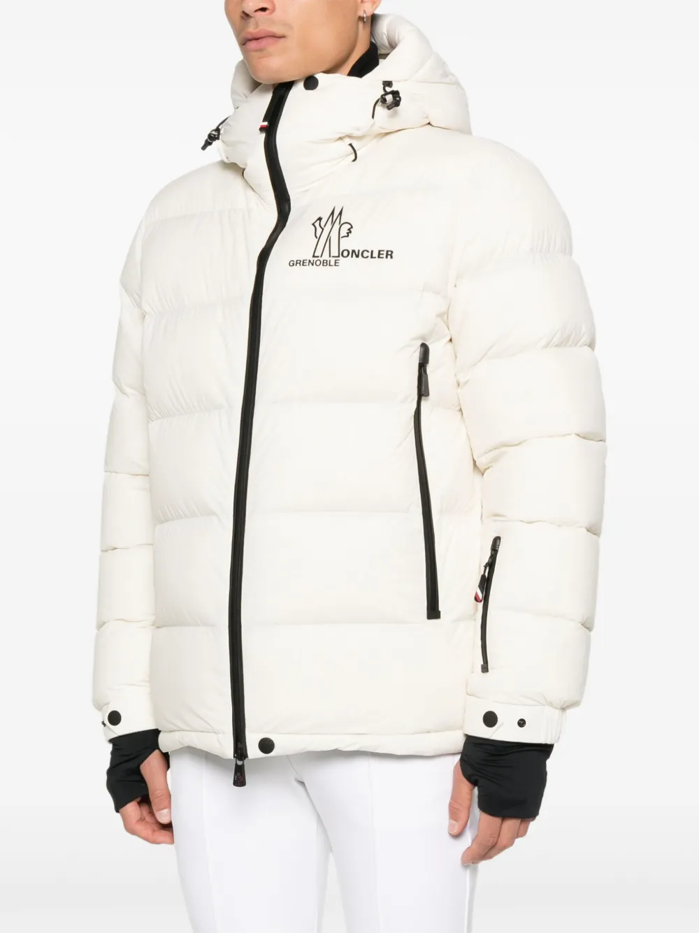 Moncler Grenoble Jack met capuchon Wit