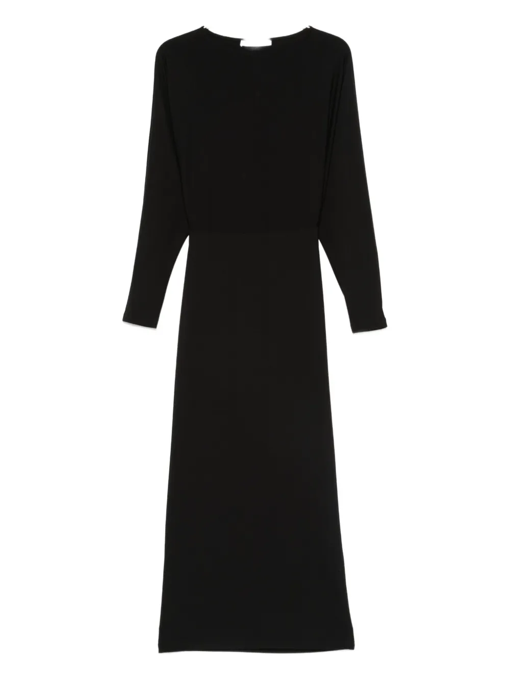 Mar De Margaritas Long-sleeve Maxi Dress In Black