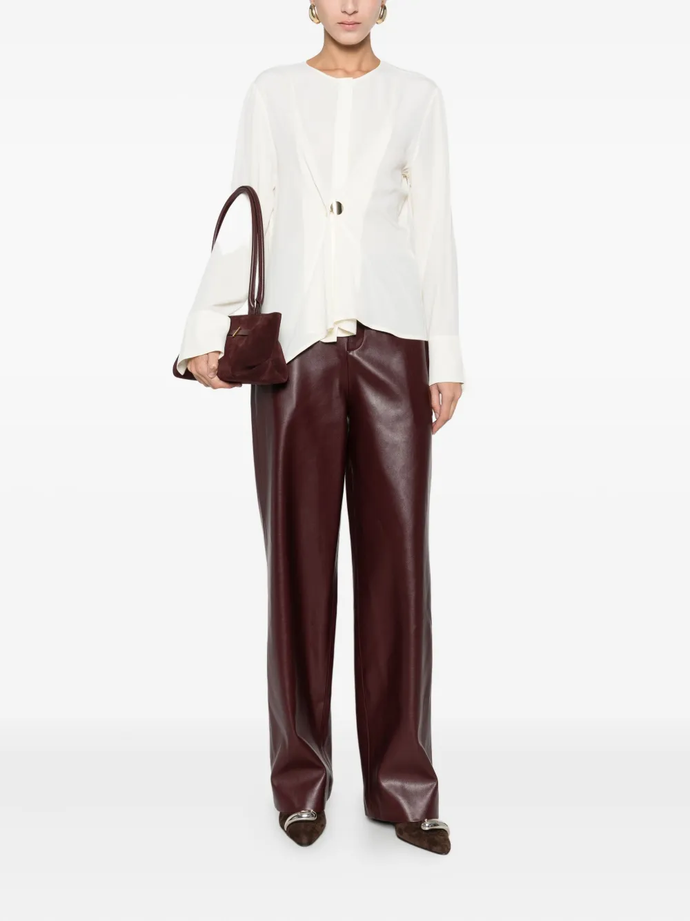 Su gathered blouse - Wit