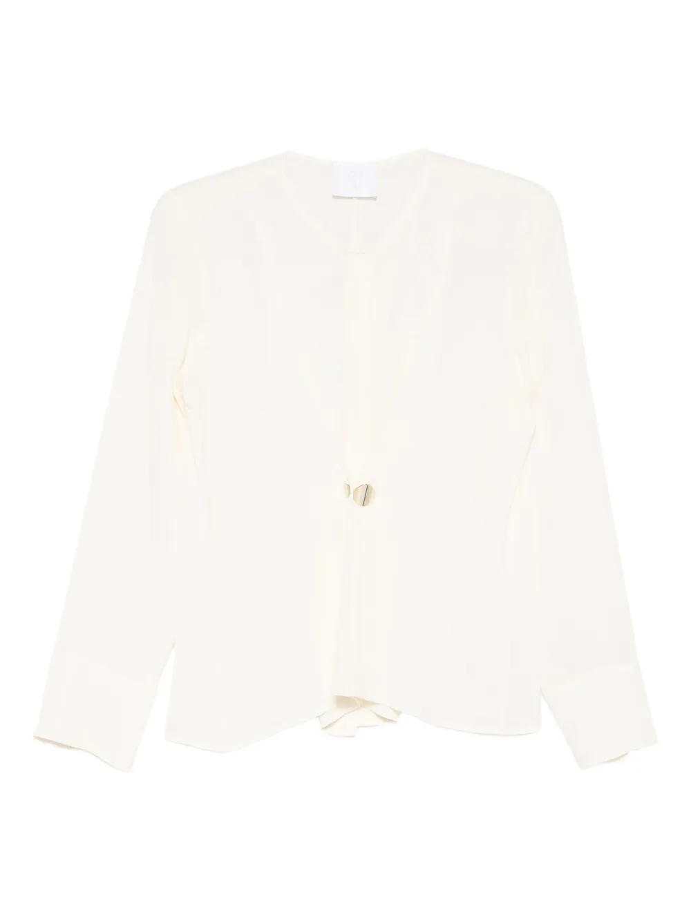 Su blusa fruncida | blanco | Image 1