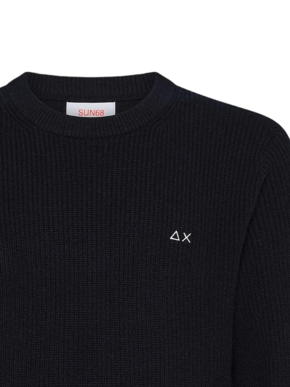 Sun68 ribbed-knit long-sleeve sweater - Blauw