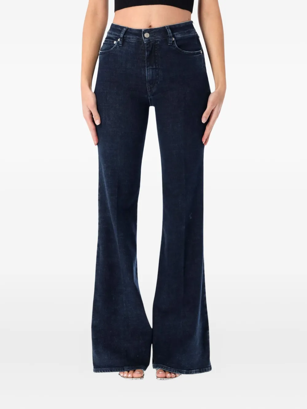 Cycle Five-pocket Flared Denim Jeans In Blue