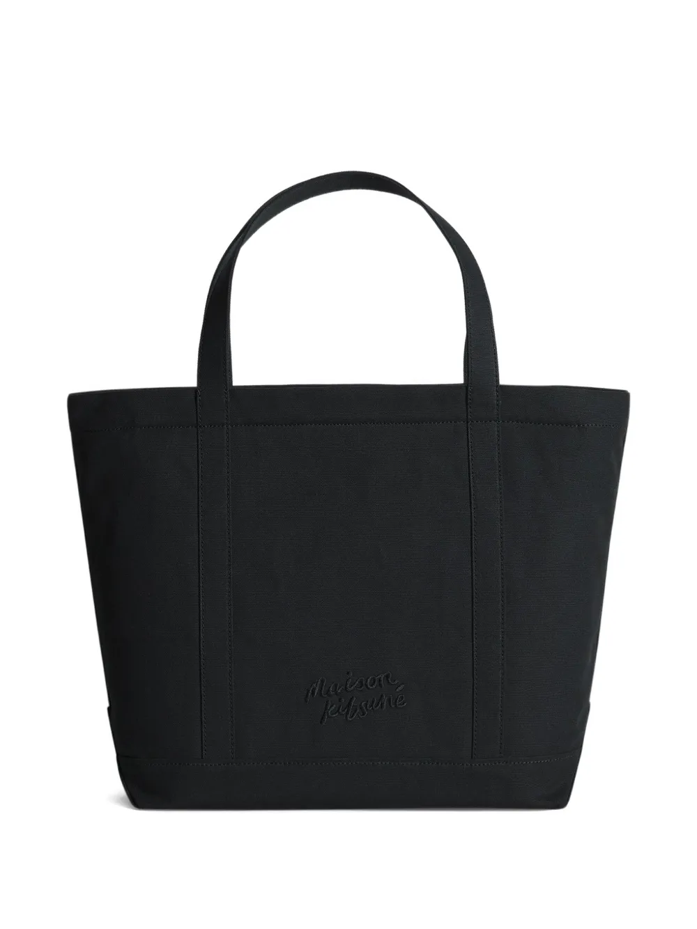 Maison Kitsuné Large Fox Head Tote Bag In Black