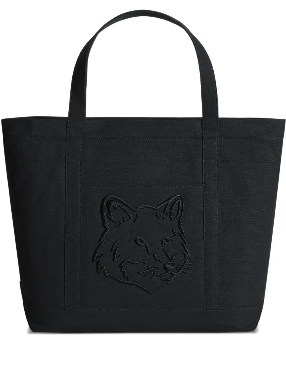 Maison Kitsuné large Fox Head tote bag - Nero