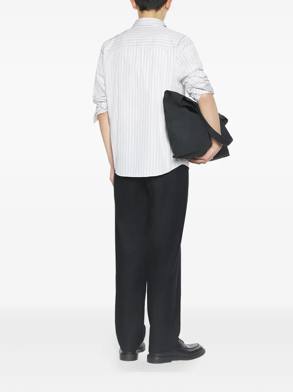 Maison Kitsuné Gestreept overhemd Wit