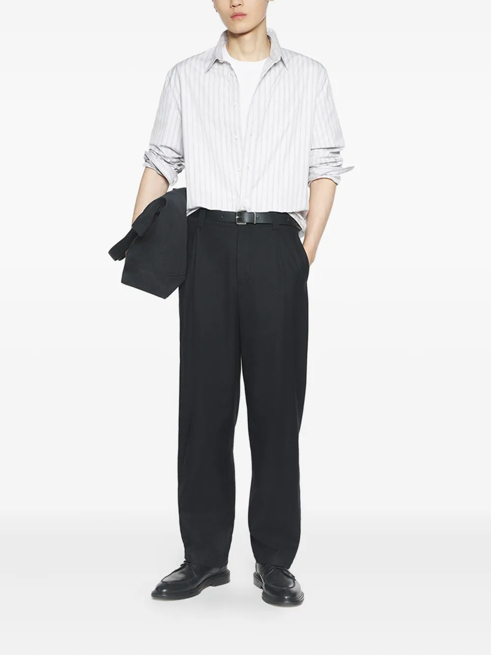 Maison Kitsuné striped button shirt - Wit