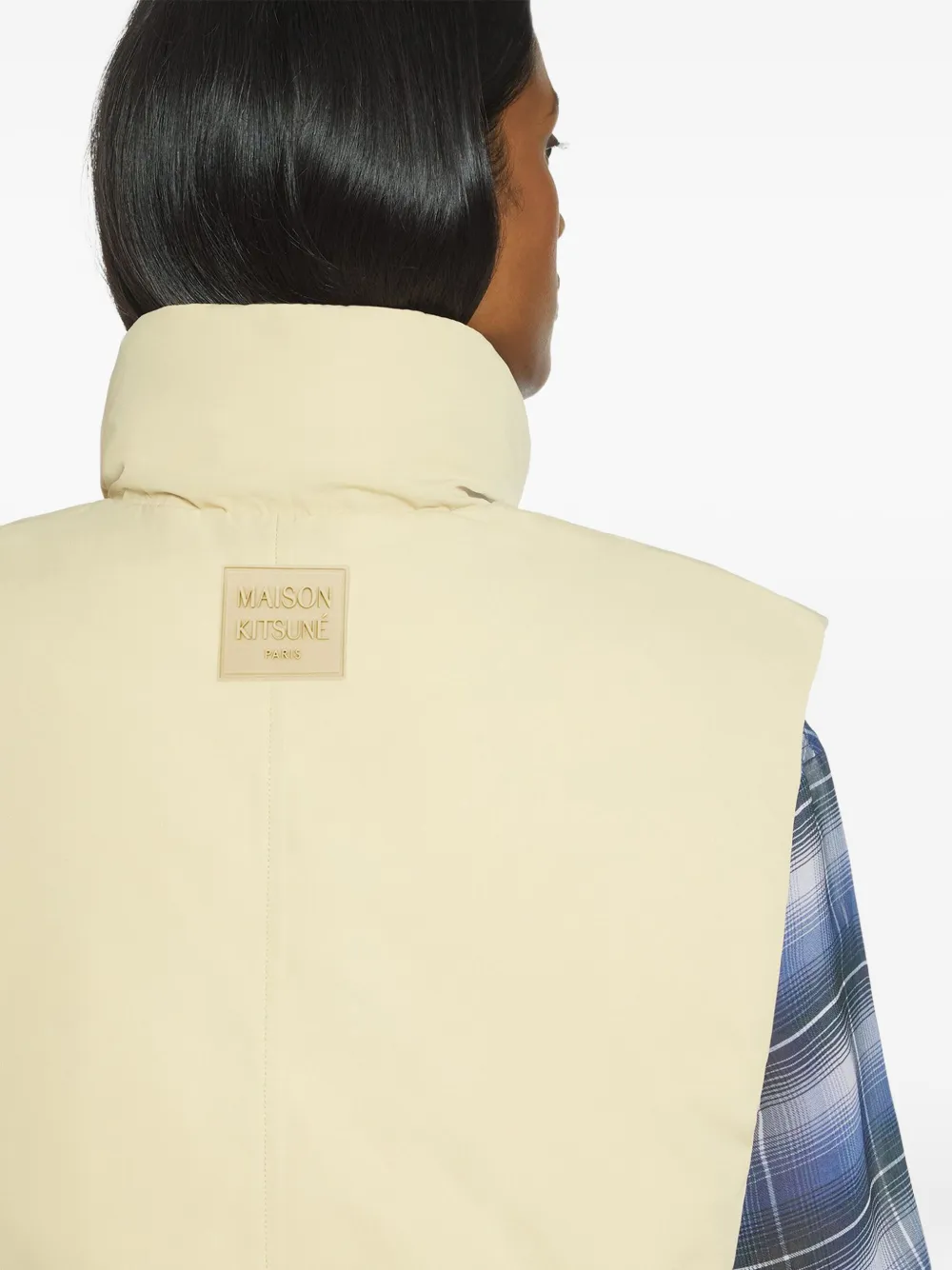 Maison Kitsuné Funnel-neck Padded Jacket In Neutral