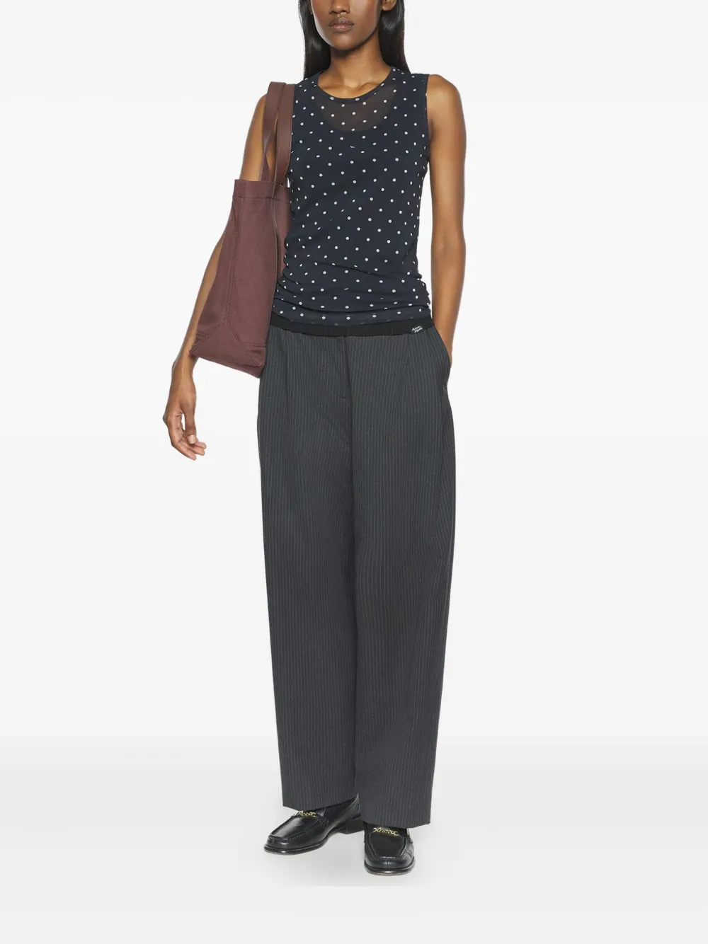 Maison Kitsuné pleated trousers - Grijs