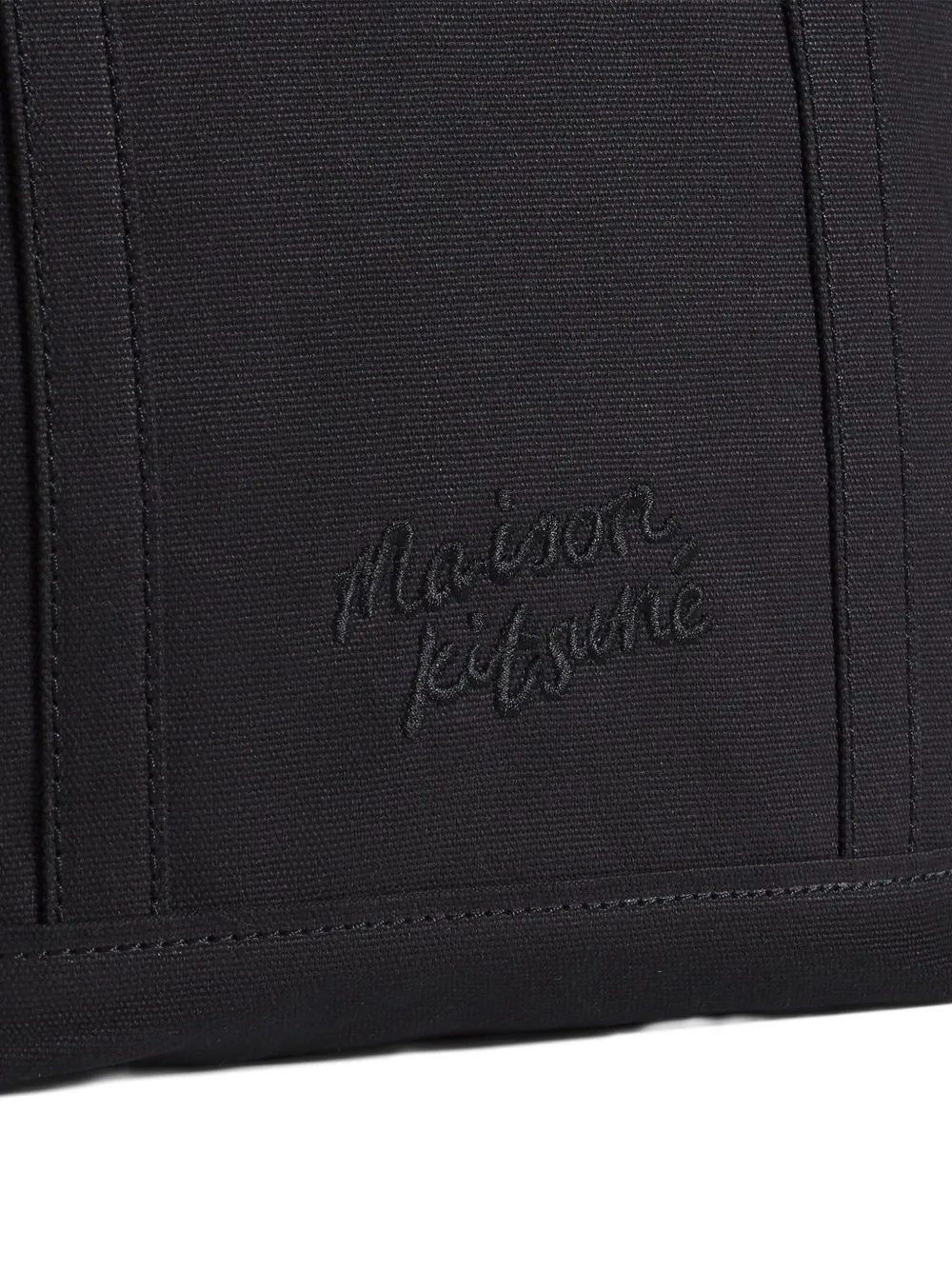 Maison Kitsuné Small Fox Head Tote Bag In Black