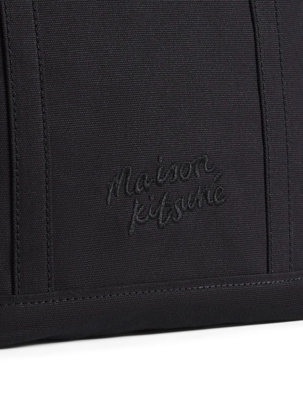 Maison Kitsuné Kleine Fox Head shopper Zwart