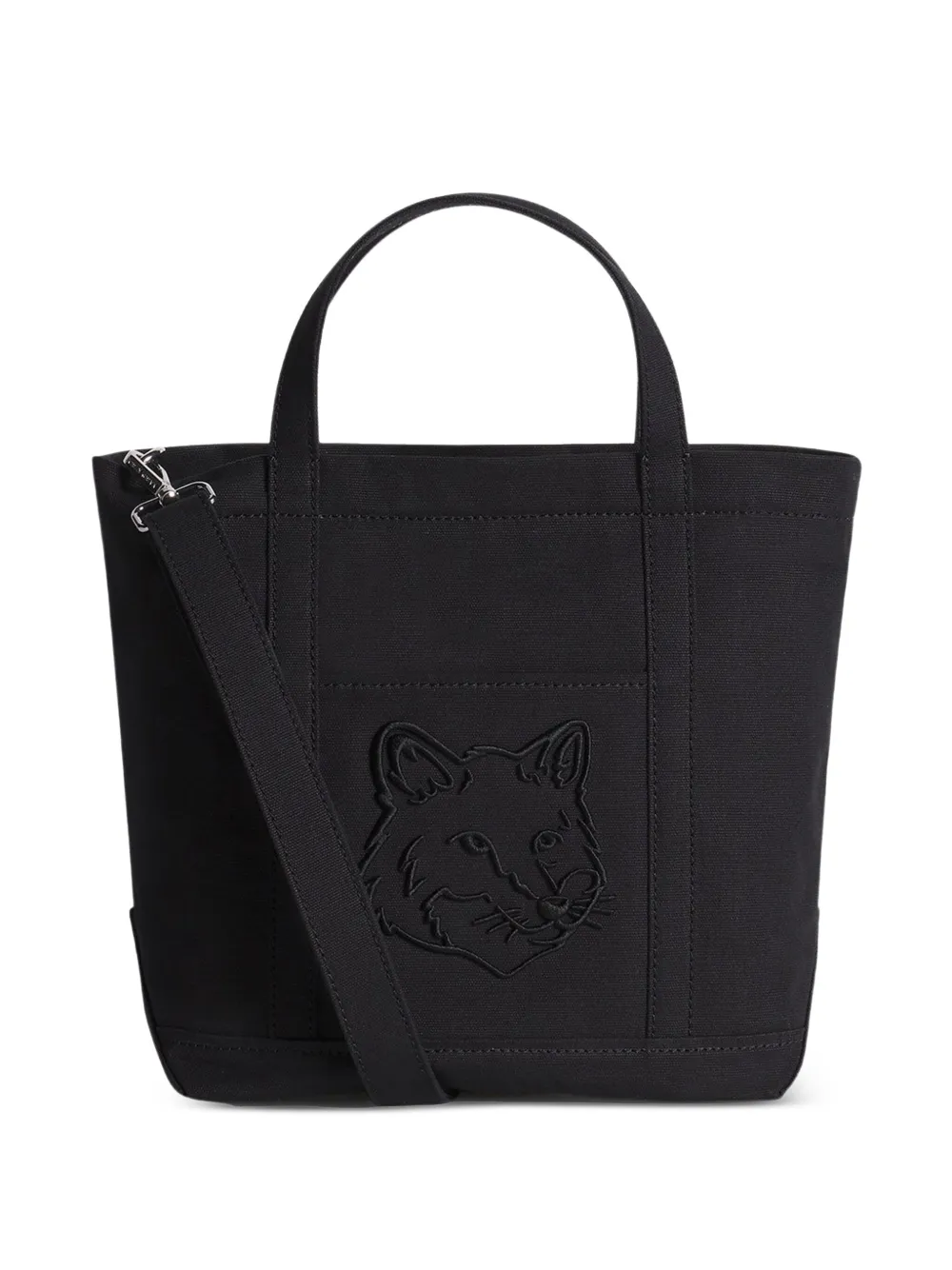 Maison Kitsuné small Fox Head tote bag - Nero
