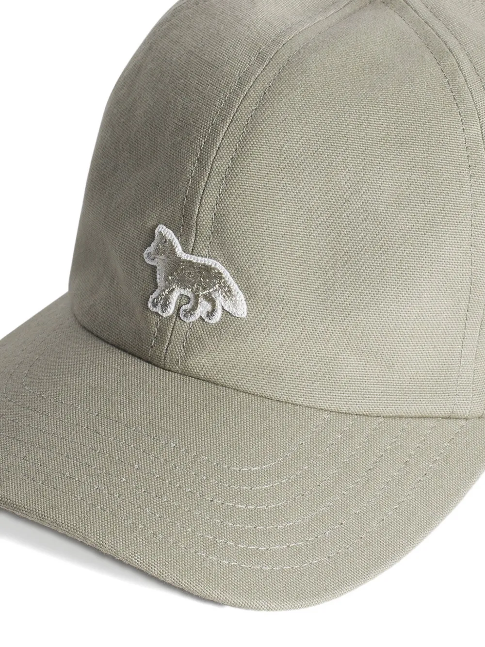 Maison Kitsuné Fox-motif Baseball Hat In Green