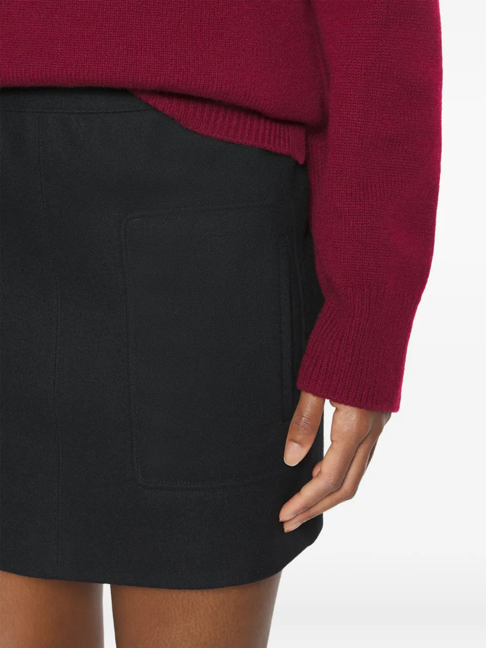 Maison Kitsuné Mini-rok met zak aan de voorkant Zwart