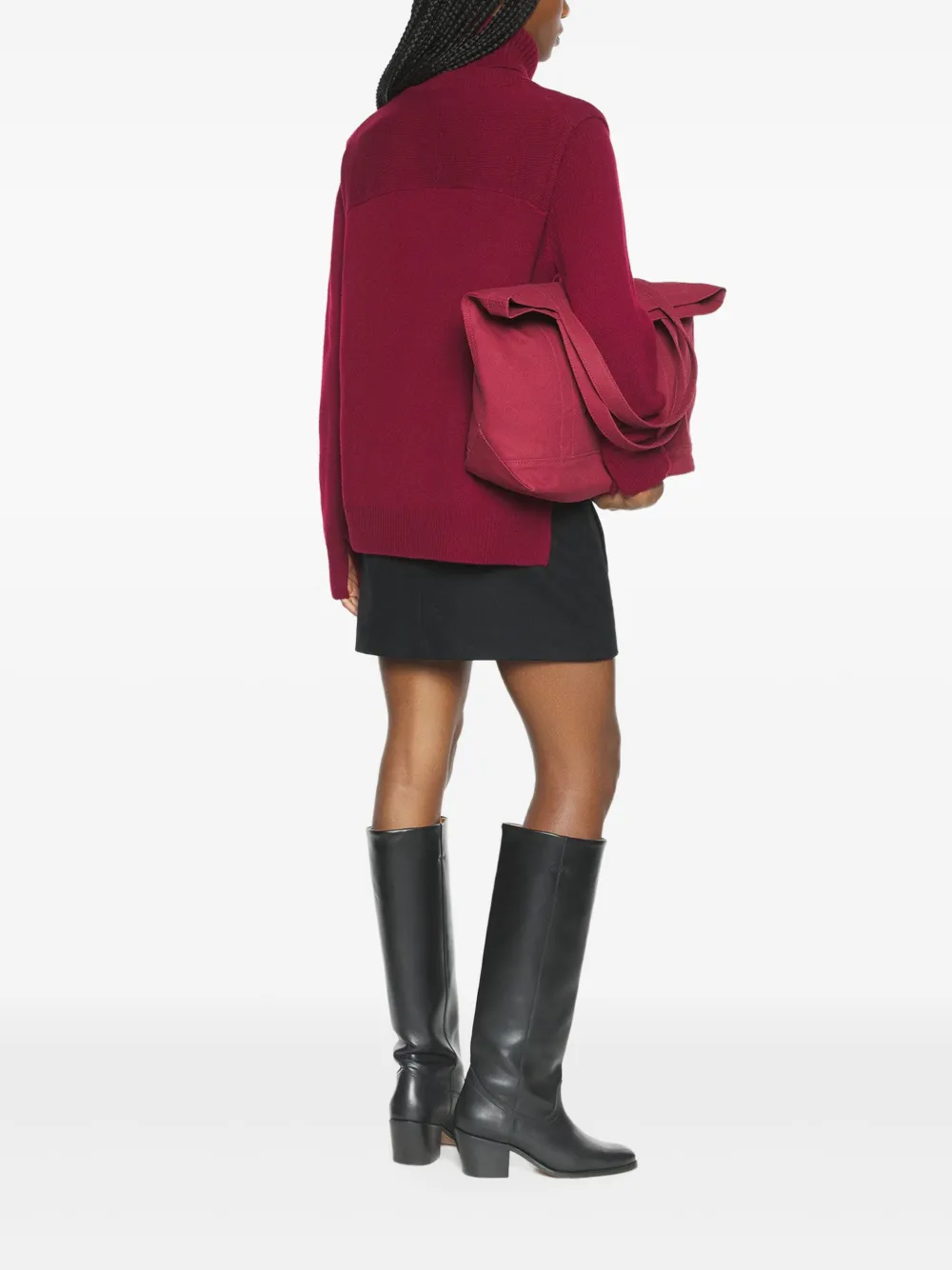 Maison Kitsuné Mini-rok met zak aan de voorkant Zwart