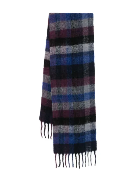 Paul Smith checked fringed scarf