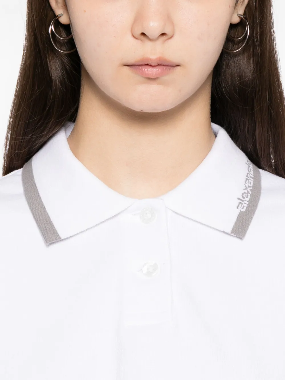 Alexander Wang Poloshirt met logokraag Wit