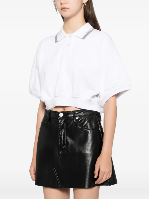 Alexander Wang クロップド ポロシャツ | ホワイト | FARFETCH JP