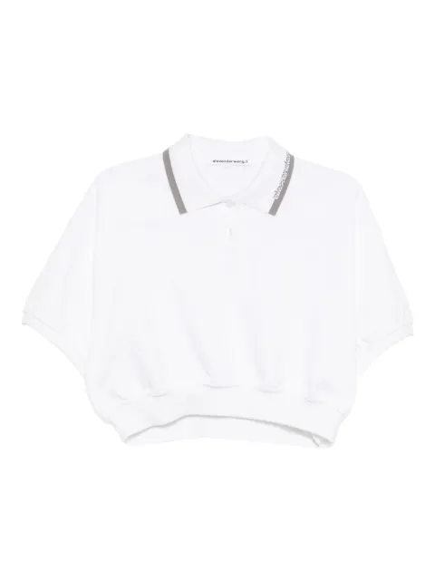 Alexander Wang logo-collar polo shirt