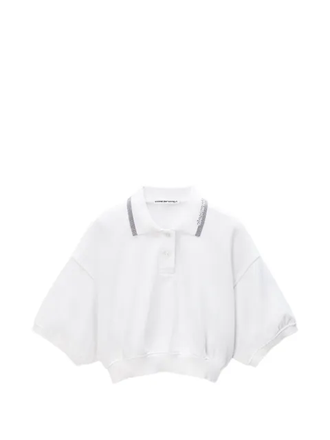 Alexander Wang playera tipo polo con logo en el cuello