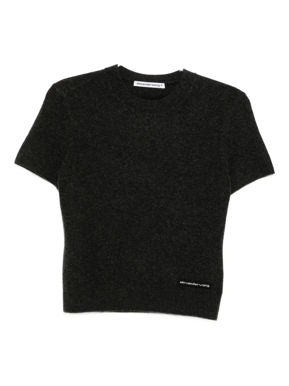 Alexander Wang Top con applicazione logo - DARK GREY