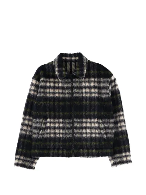 MSGM check-pattern zip-up jacket