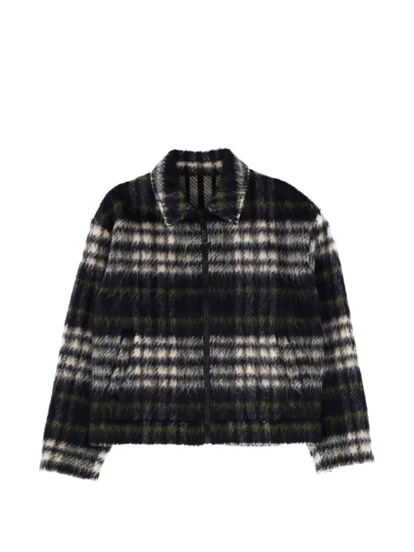 MSGM チェック柄　アウター MSGM チェック ジャケット | ブラック | FARFETCH JP